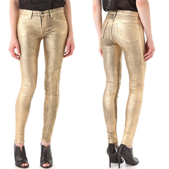 J Brand Denim - J Brand Gold Coated Jeans